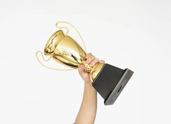 Hand Holding Trophy — Stock Photo, Image