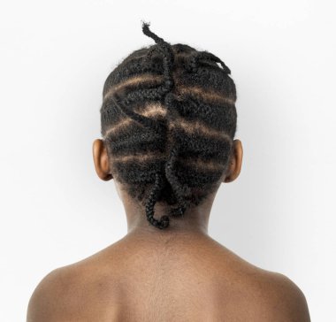 Saç modeli ile Afrikalı Çocuk