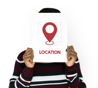 Gps ile kişi holding banner