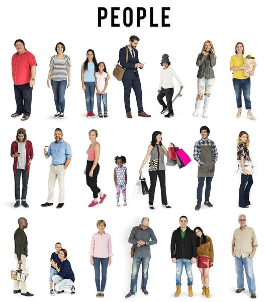 Set of Diversity People — Stock Photo, Image