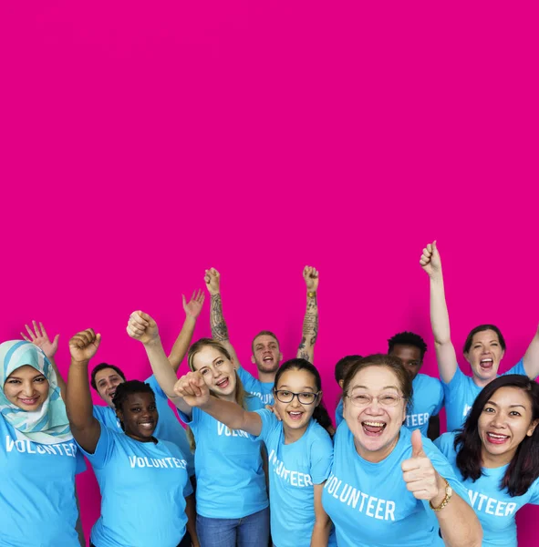 Group of volunteer people — Stock Photo, Image