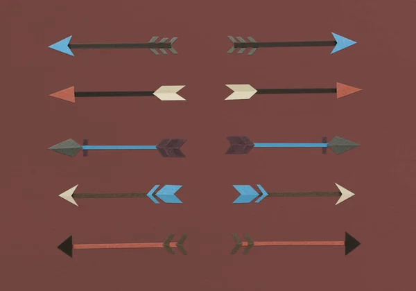 Collection of handmade arrows — Stock Photo, Image