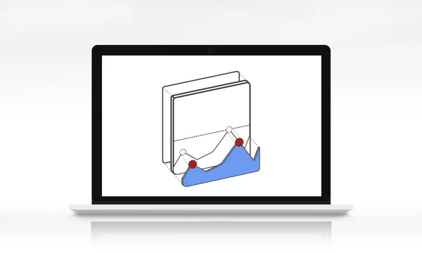 Web ontwerp sjabloon laptop — Stockfoto