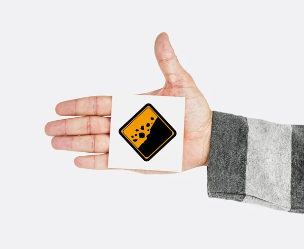 Die menschliche Hand hält die Karte — Stockfoto