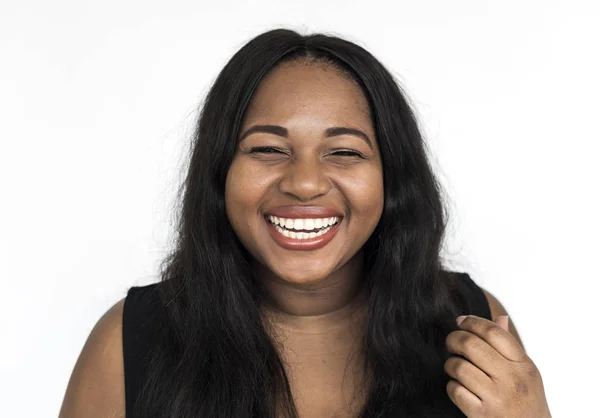 Sonriente mujer afroamericana — Foto de Stock