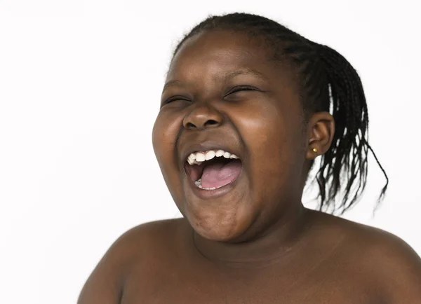 Africano riendo chico chica — Foto de Stock