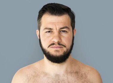 sakallı adam Studio poz