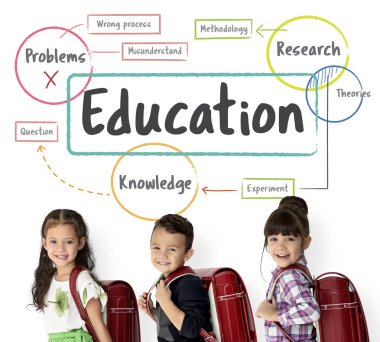 sırt çantaları ile yürüme çocuklar