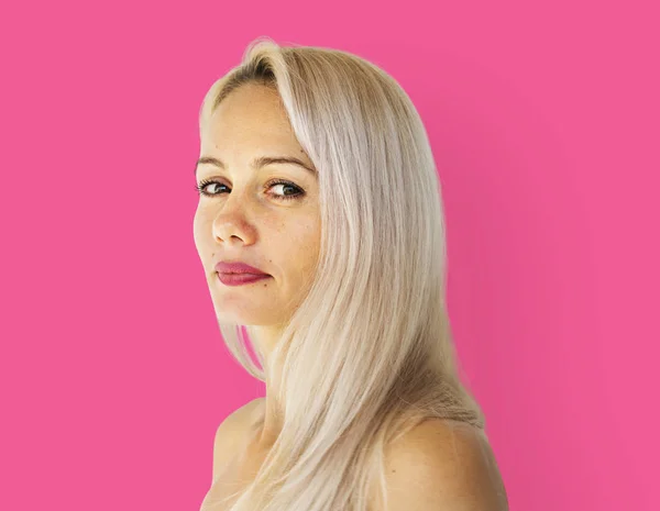 Serious blonde woman — Stock Photo, Image