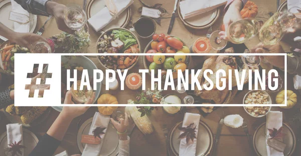 Top view on table with food — Stock Photo, Image