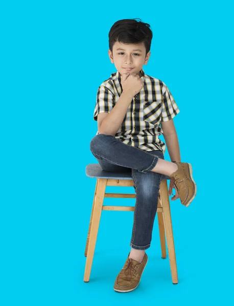 Boy Sitting on the Chair — Stock Photo, Image