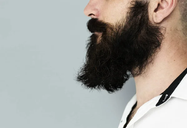 Man met snor en baard — Stockfoto