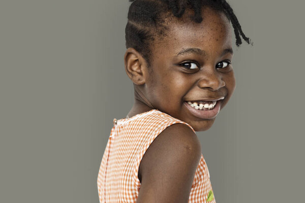 Close-up portrait of beautiful african american girl