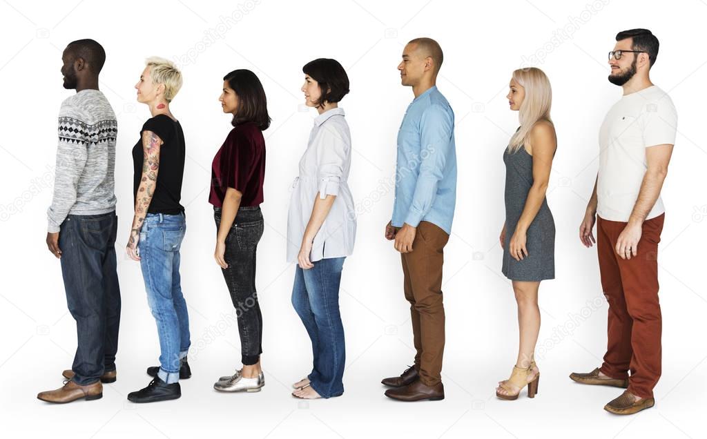 Group of People Standing in Line