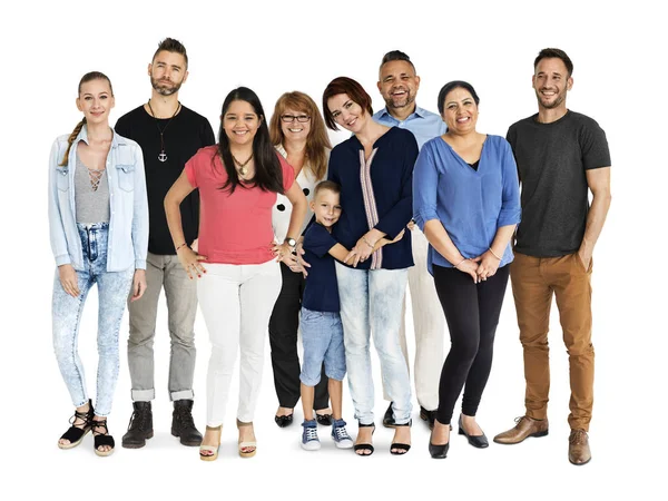 Diversiteit mensen permanent samen — Stockfoto