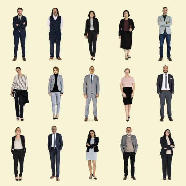 Set of diversity business people — Stock Photo, Image