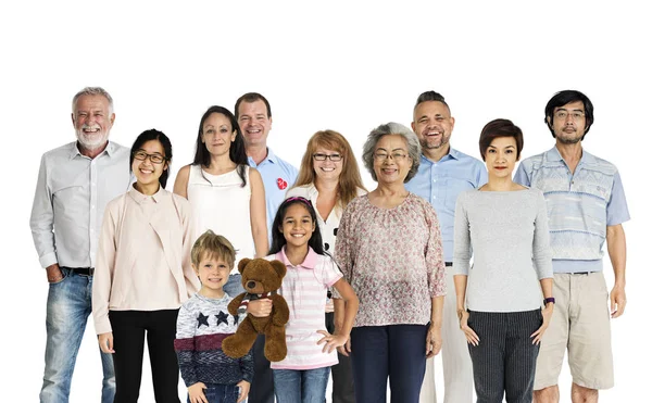 Generációs soknemzetiségű emberek — Stock Fotó