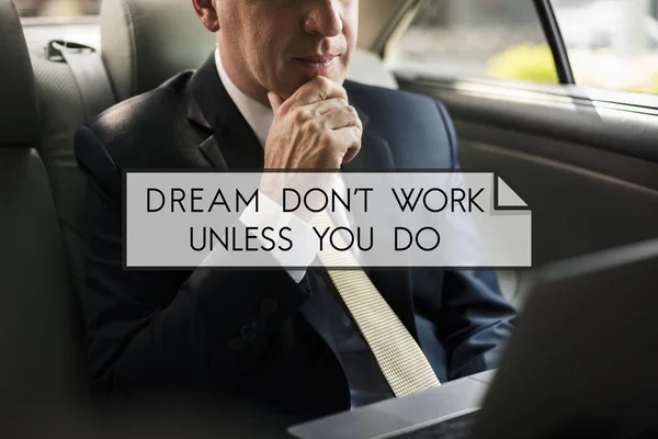 車で考えるビジネスマン — ストック写真