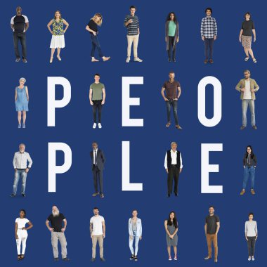 çeşitlilik insanların tam vücut 