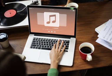 Dizüstü bilgisayar kullanan kişi