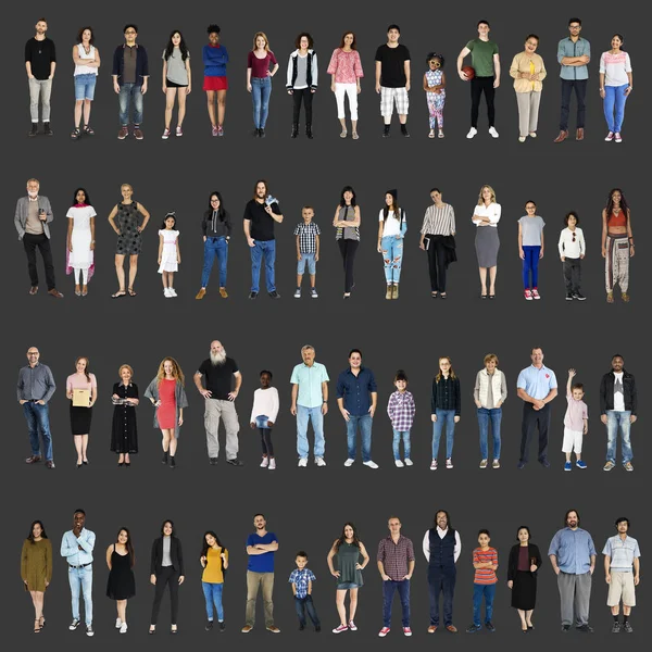 Verzameling van diversiteit mensen — Stockfoto
