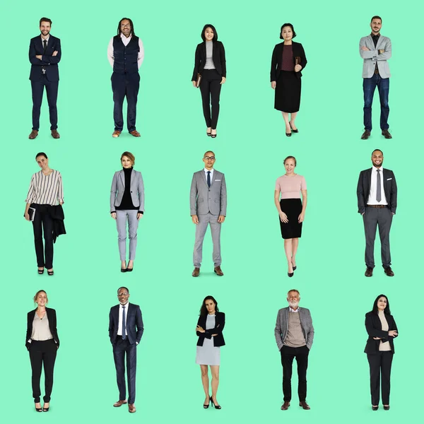 Set van mensen uit het bedrijfsleven voor diversiteit — Stockfoto