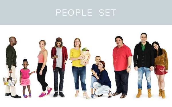 Set of Diversity People — Stock Photo, Image