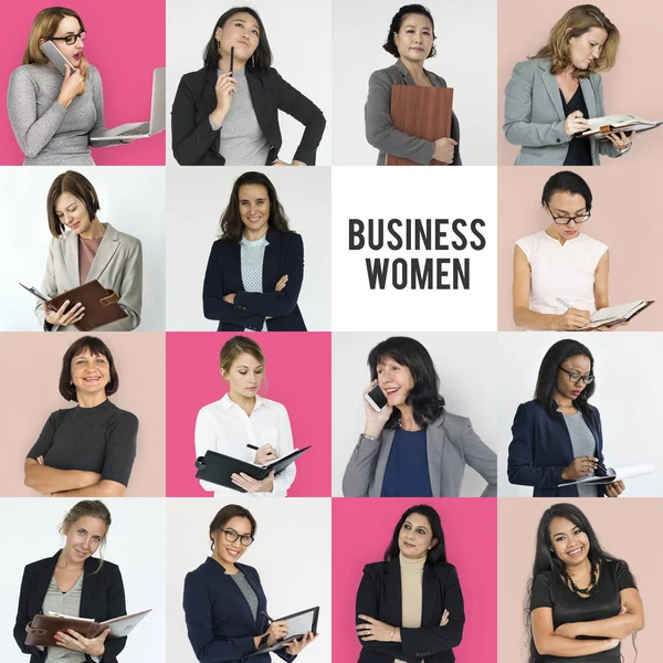 Conjunto de empresas de diversidad Mujeres — Foto de Stock
