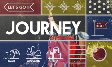 genç adam sırt çantası ile ayakta