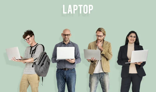Diverse of People Using Laptops — Stock Photo, Image