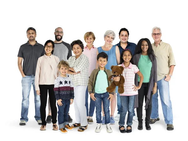 Multi-etnische mensen in de generatie — Stockfoto