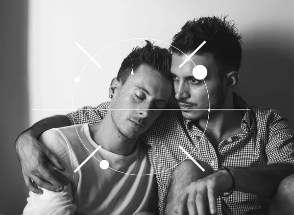 Szczęśliwa młoda para gejów — Zdjęcie stockowe