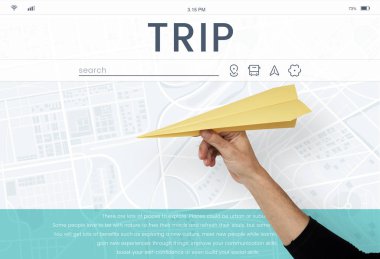  Kağıt Uçak tutan el