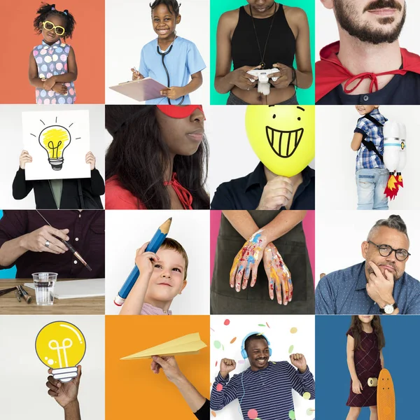 Diversas personas Ideas inspiradoras — Foto de Stock