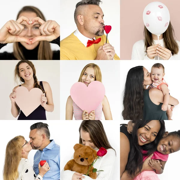 Conjunto de personas de diversidad con amor —  Fotos de Stock