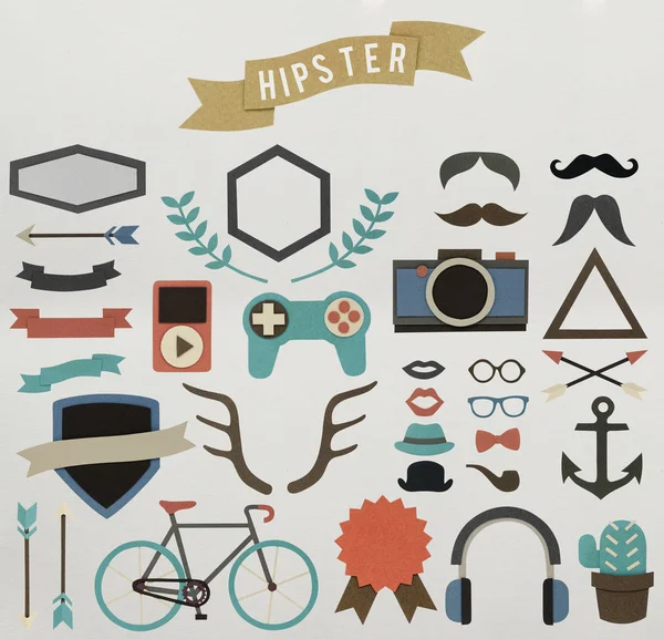 Hipster hoobies actividad iconos —  Fotos de Stock