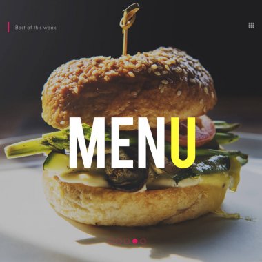 Hamburger plaka üzerinde kapat