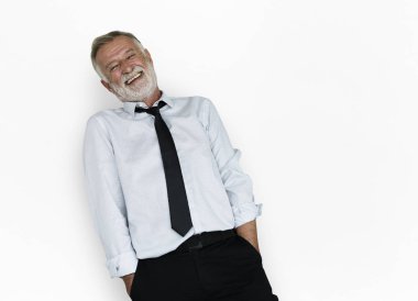 İş adamı gülümseyen kıdemli 