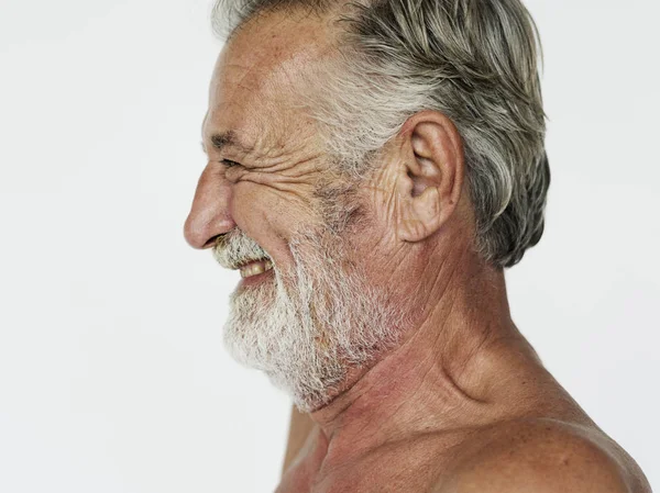 Усміхнений чоловік старший — стокове фото