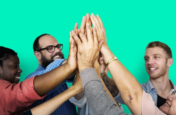 Groep mensen bij elkaar — Stockfoto