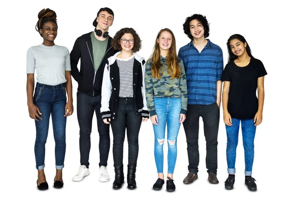 Amis de la diversité debout ensemble — Photo