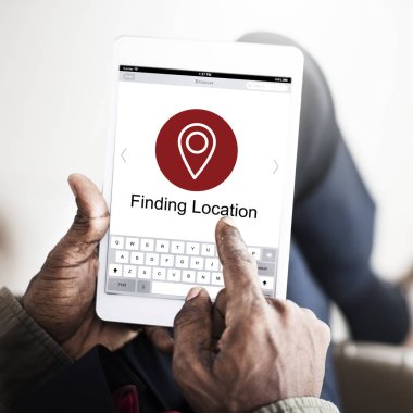 Erkek el dijital tablet kullanma