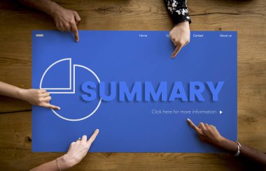 Tablo üzerinde ağ billboard üzerinde eller