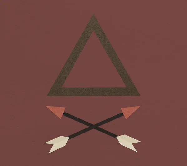 Marco triangular y flechas —  Fotos de Stock