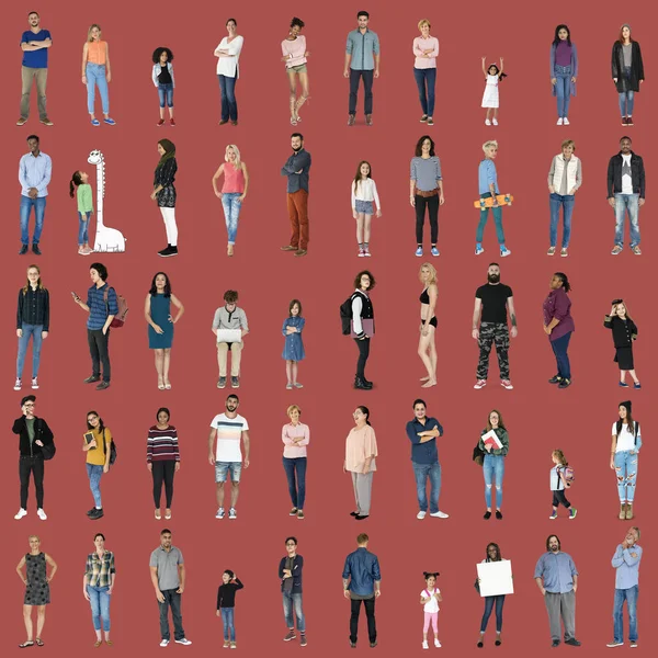 Πολυεθνική άτομα στέκεται — Φωτογραφία Αρχείου