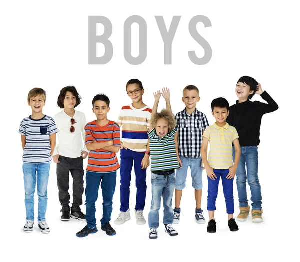 Diversidade meninos — Fotografia de Stock