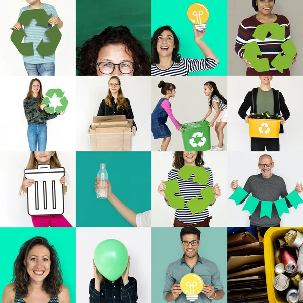 Personas y reciclar el concepto — Foto de Stock