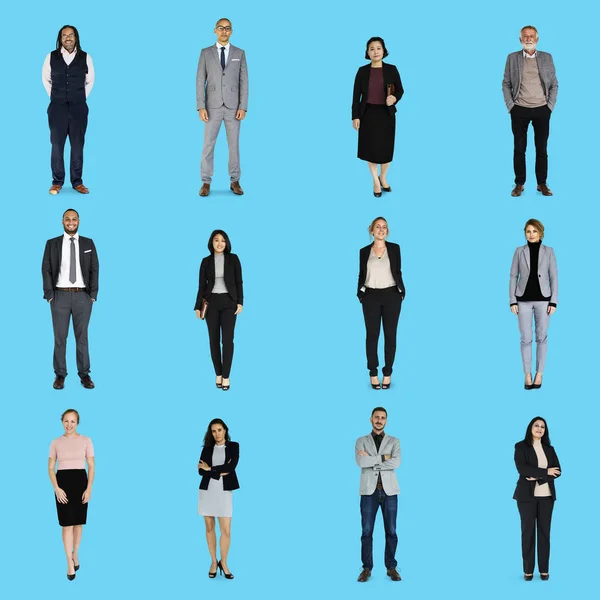 Set of diversity business people — Stock Photo, Image
