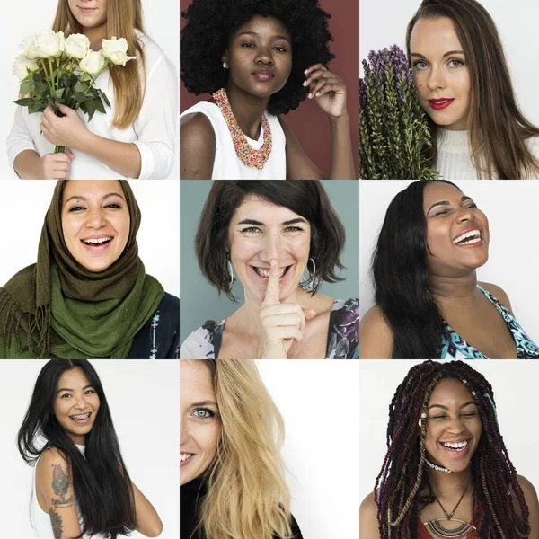 Різноманітні усміхнених жінок — стокове фото