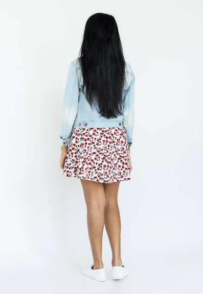 Woman standing in studio — Stock Photo, Image